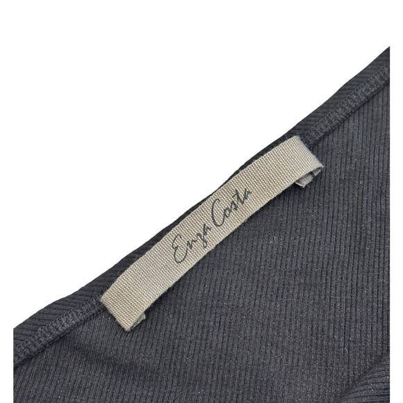 Enza Costa Women's Black Silk Knit Angled One Shoulder Top Blouse XS - Picture 4 of 6